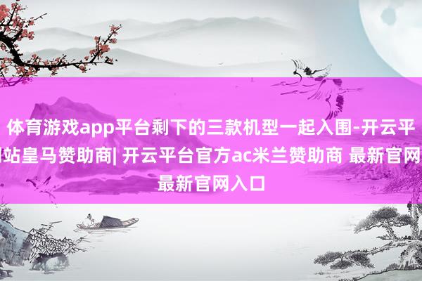 体育游戏app平台剩下的三款机型一起入围-开云平台网站皇马赞助商| 开云平台官方ac米兰赞助商 最新官网入口
