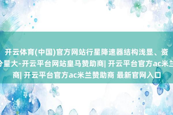 开云体育(中国)官方网站行星降速器结构浅显、资本低但背隙大、体积分量大-开云平台网站皇马赞助商| 开云平台官方ac米兰赞助商 最新官网入口