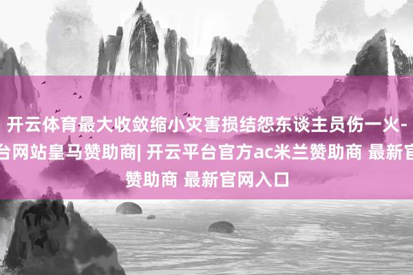 开云体育最大收敛缩小灾害损结怨东谈主员伤一火-开云平台网站皇马赞助商| 开云平台官方ac米兰赞助商 最新官网入口