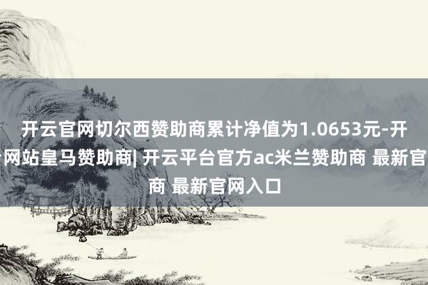 开云官网切尔西赞助商累计净值为1.0653元-开云平台网站皇