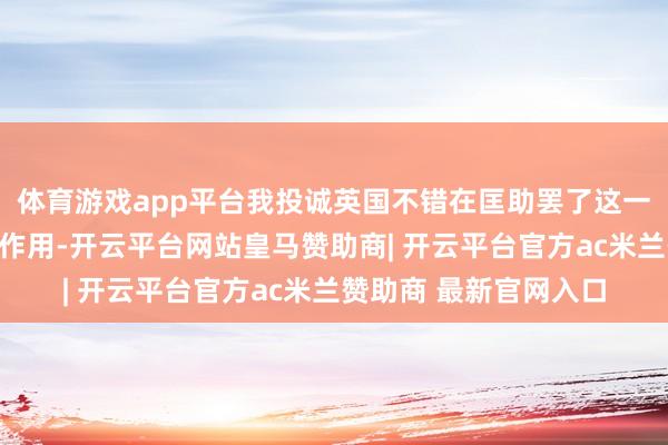 体育游戏app平台我投诚英国不错在匡助罢了这一蓄意方面表现私有的作用-开云平台网站皇马赞助商| 开云平台官方ac米兰赞助商 最新官网入口