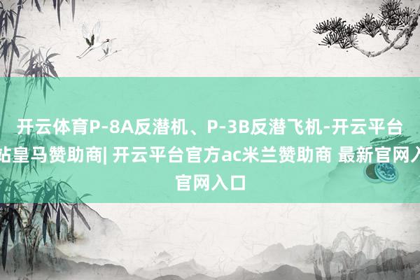 开云体育P-8A反潜机、P-3B反潜飞机-开云平台网站皇马赞助商| 开云平台官方ac米兰赞助商 最新官网入口